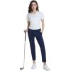 imageFoucome Womens Pants Ankle 78 Golf Pants Stretchy High Waist Sweatpants with Pockets for Athletic Lounge Travel WorkNavy Blue