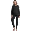 imageFoucome Long Sleeve Maternity Tops Trendy Fitted Crew Neck Pregnancy Shirts Soft Basic Layer Underwear TopBlack