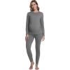 imageFoucome Long Sleeve Maternity Tops Trendy Fitted Crew Neck Pregnancy Shirts Soft Basic Layer Underwear TopDark Grey