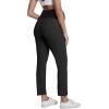 imageFoucome Maternity Pants Over Belly Comfy Stretchy Pregnancy Golf Pants Business Casual Dressy Work SlacksBlack