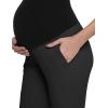 imageFoucome Maternity Pants Over Belly Comfy Stretchy Pregnancy Golf Pants Business Casual Dressy Work SlacksBlack