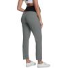 imageFoucome Maternity Pants Over Belly Comfy Stretchy Pregnancy Golf Pants Business Casual Dressy Work SlacksGrey