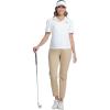 imageFoucome Maternity Pants Over Belly Comfy Stretchy Pregnancy Golf Pants Business Casual Dressy Work SlacksKhaki