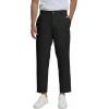 imageFoucome Mens Golf Pants Slim Fit Work Dress Pants Lightweight Stretch Travel Casual Slacks with PocketsBlack