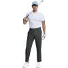 imageFoucome Mens Golf Pants Slim Fit Work Dress Pants Lightweight Stretch Travel Casual Slacks with PocketsGrey