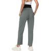 imageFoucome Womens Maternity Work Pants Comfy Casual Pregnancy Scrub Pants Straight Leg Workwear ScrubsGrey