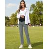 imageFoucome Womens Maternity Work Pants Comfy Casual Pregnancy Scrub Pants Straight Leg Workwear ScrubsGrey