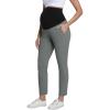imageFoucome Maternity Pants Over Belly Comfy Stretchy Pregnancy Golf Pants Business Casual Dressy Work SlacksGrey