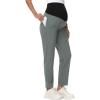 imageFoucome Womens Maternity Work Pants Comfy Casual Pregnancy Scrub Pants Straight Leg Workwear ScrubsGrey