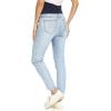 imageFoucome Womens Maternity Jeans Over The Belly Comfy Stretch Slim Jeggings Pregnancy Pants with Pockets075  Light Blue