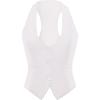 imageFoucome Vest for Women Dressy Casual Suit Vests Versatile Steampunk Racerback Waistcoat Vest TopsWhite