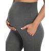 image:imageFoucome 3 Pack Maternity Capris Wide Leg Cropped Yoga Pants Summer Loose Casual Pregnancy Pants with PocketsBlackGreyMelange Grey