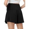 image:imageFoucome Maternity Athletic Shorts 2 in 1 Running Golf Shorts with Pockets Flowy Pregnancy Workout Tennis SkortsBlack