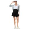 image:imageFoucome Maternity Athletic Shorts 2 in 1 Running Golf Shorts with Pockets Flowy Pregnancy Workout Tennis SkortsBlack