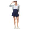 image:imageFoucome Maternity Athletic Shorts 2 in 1 Running Golf Shorts with Pockets Flowy Pregnancy Workout Tennis SkortsNavy