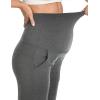 image:imageFoucome Maternity Capris Wide Leg Cropped Yoga Pants Summer Loose Casual Pregnancy Pants with PocketsMelange Grey