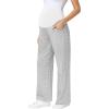 image:imageFoucome Maternity Wide Leg Sweatpants Over Belly Baggy Lounge Travel Pants Pregnancy Straight Leg Sweat PantsMelange Grey