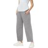 image:imageFoucome Womens Maternity Baggy Barrel Pants Wide Leg Pregnancy Lounge Sweatpants with PocketsHeather Mid Grey