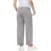 image:imageFoucome Womens Maternity Baggy Barrel Pants Wide Leg Pregnancy Lounge Sweatpants with PocketsHeather Mid Grey