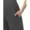 image:imageFoucome Womens Maternity Capris Wide Leg Yoga Sweatpants Loose Pregnancy Casual Lounge Work Cropped PantsGrey