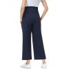 image:imageFoucome Womens Maternity Capris Wide Leg Yoga Sweatpants Loose Pregnancy Casual Lounge Work Cropped PantsNavy Blue