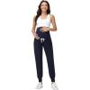 image:imageFoucome Womens Maternity Pants Over Belly Stretchy Drawstring Pregnancy Joggers Sweatpants with PocketsBlackGreyNavy