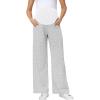 image:imageFoucome Maternity Wide Leg Sweatpants Over Belly Baggy Lounge Travel Pants Pregnancy Straight Leg Sweat PantsMelange Grey