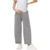 image:imageFoucome Womens Maternity Baggy Barrel Pants Wide Leg Pregnancy Lounge Sweatpants with PocketsHeather Mid Grey