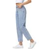 image:imageFoucome Boyfriend Jeans for Women High Waisted Stretchy Baggy Denim PantsLight Blue