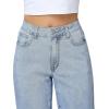 image:imageFoucome Boyfriend Jeans for Women High Waisted Stretchy Baggy Denim PantsLight Blue