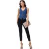 image:imageFoucome Jean Vest Top for Women Sleeveless V Neck Cropped Denim Vest Western Trendy OutfitsDark Blue