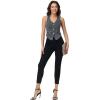 image:imageFoucome Jean Vest Top for Women Sleeveless V Neck Cropped Denim Vest Western Trendy OutfitsGrey