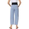 image:imageFoucome Maternity Barrel Jeans Over Belly Comfy Stretch Wide Leg Cropped Baggy Pregnancy Denim PantsLight Blue