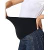 image:imageFoucome Maternity Barrel Jeans Over Belly Comfy Stretch Wide Leg Cropped Baggy Pregnancy Denim PantsVintage Blue