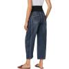 image:imageFoucome Maternity Barrel Jeans Over Belly Comfy Stretch Wide Leg Cropped Baggy Pregnancy Denim PantsVintage Blue