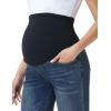 image:imageFoucome Maternity Jeans Over The Belly Wide Leg Jeans Stretch Baggy Pregnancy Denim PantsVintage Blue