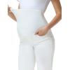 image:imageFoucome Maternity Jeans Over The Belly Wide Leg Jeans Stretch Baggy Pregnancy Denim PantsWhite