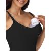 image:imageFoucome Nursing Tank Tops for Breastfeeding Comfort Stretch Nursing Cami Shirts with Built in BraBlack