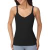 image:imageFoucome Nursing Tank Tops for Breastfeeding Comfort Stretch Nursing Cami Shirts with Built in BraBlack