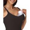 image:imageFoucome Nursing Tank Tops for Breastfeeding Comfort Stretch Nursing Cami Shirts with Built in BraBrown