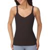 image:imageFoucome Nursing Tank Tops for Breastfeeding Comfort Stretch Nursing Cami Shirts with Built in BraBrown