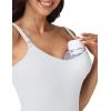 image:imageFoucome Nursing Tank Tops for Breastfeeding Comfort Stretch Nursing Cami Shirts with Built in BraWhite