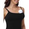 image:imageFoucome Nursing Tank Tops for Breastfeeding Scoop Neck U Back Adjustable Straps Nursing Camisoles Yoga Workout ShirtsBlack