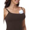 image:imageFoucome Nursing Tank Tops for Breastfeeding Scoop Neck U Back Adjustable Straps Nursing Camisoles Yoga Workout ShirtsBrown