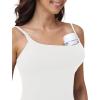 image:imageFoucome Nursing Tank Tops for Breastfeeding Scoop Neck U Back Adjustable Straps Nursing Camisoles Yoga Workout ShirtsWhite