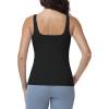 image:imageFoucome Nursing Tank Tops for Breastfeeding Square Neck Nursing Camisoles Yoga Workout Shirt with Built in BraBlack