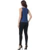image:imageFoucome Womens Denim Vest Sleeveless Fitted Button Down Jeans Vest Top for Women Summer Trendy Casual WaistcoatDark Blue