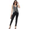 image:imageFoucome Womens Denim Vest Sleeveless Fitted Button Down Jeans Vest Top for Women Summer Trendy Casual WaistcoatGrey