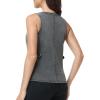 image:imageFoucome Womens Denim Vest Sleeveless Fitted Button Down Jeans Vest Top for Women Summer Trendy Casual WaistcoatGrey