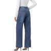 image:imageFoucome Womens Flare Jeans High Waisted Bell Bottom Jeans for Women Stretch Baggy Wide Leg Denim PantsDark Blue